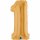 Folienballon Zahl 1 gold