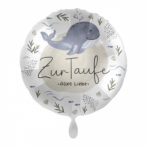 Folienballon Taufe - Wal