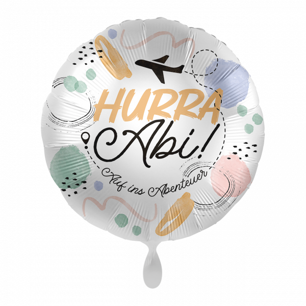 Folienballon Hurra Abi - Auf ins Abenteruer