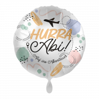 Folienballon Hurra Abi - Auf ins Abenteruer