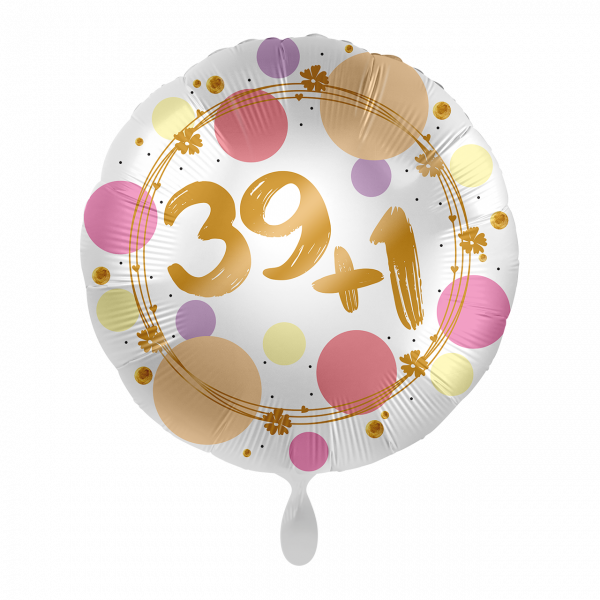Folienballon Zahl 39+1 Shiny Dots
