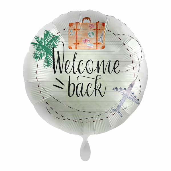 Folienballon Welcome Back Globetrotter