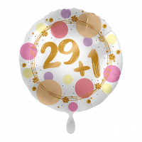 Folienballon Zahl 29+1 Shiny Dots