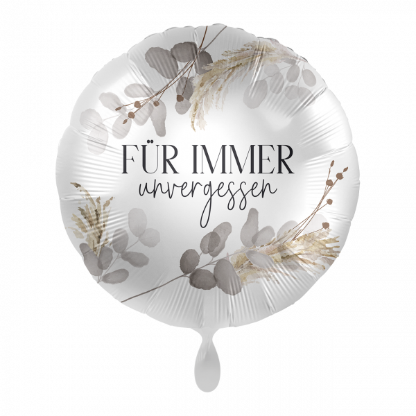 Folienballon Trauer - Für immer unvergessen
