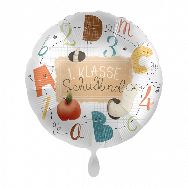 Folienballon Einschulung - ABC and 123