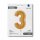 Folienballon Zahl 3 gold