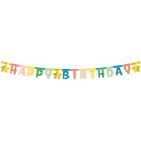 Bannergirlande Happy Birthday retro