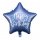 Folienballon Stern Happy Birthday Navy Blue