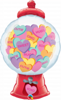 Folienballon Candy Hearts Gumball Machine