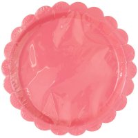 Pappteller Neon Pink