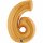 Folienballon Zahl 6 gold