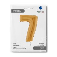 Folienballon Zahl 7 gold