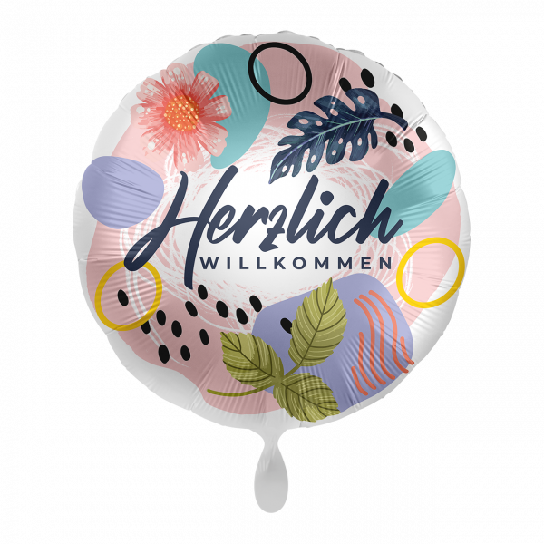 Folienballon Herzlich Willkommen