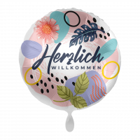 Folienballon Herzlich Willkommen