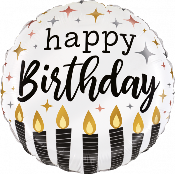 Folienballon - HBD - Satin Candles