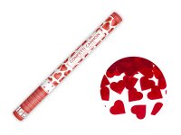 Konfettikanone mit Herzen, rot, 60cm