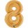 Folienballon Zahl 8 gold