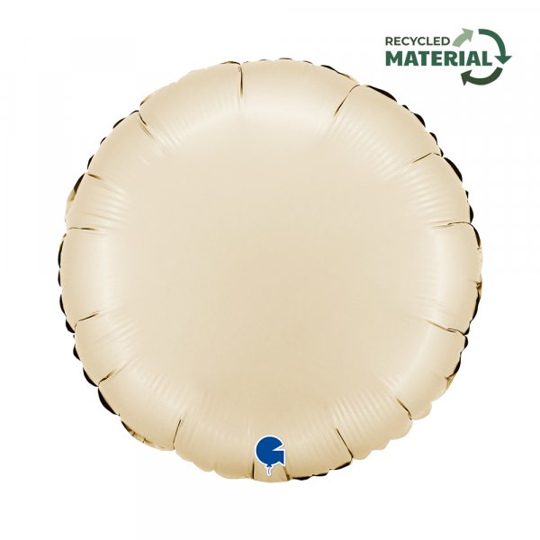 Folienballon Rund Satin Cream