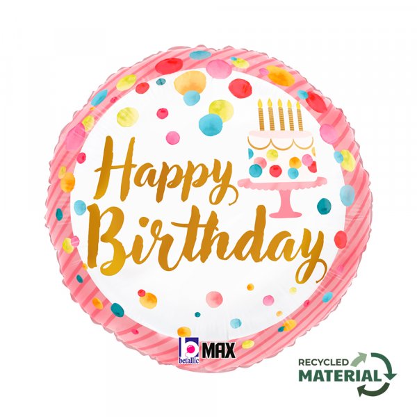 Folienballon HBD Happy Birthday pink Party