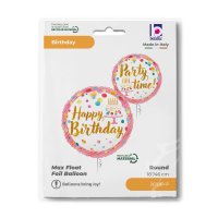 Folienballon Happy Birthday pink Party