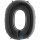 Folienballon Zahl 0 schwarz
