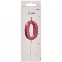 Kuchenkerzen Zahl 0 Glamour Vibes metallic pink