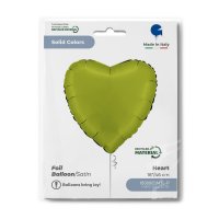 Folienballon Herz Satin Matcha Latte