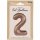 Folienballon Zahl 2 Starlight Gold