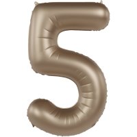 Folienballon Zahl 5 Starlight Gold