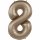 Folienballon Zahl 8 Starlight Gold