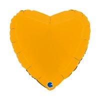 Folienballon Herz Matte Mustard