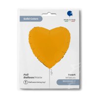 Folienballon Herz Matte Mustard