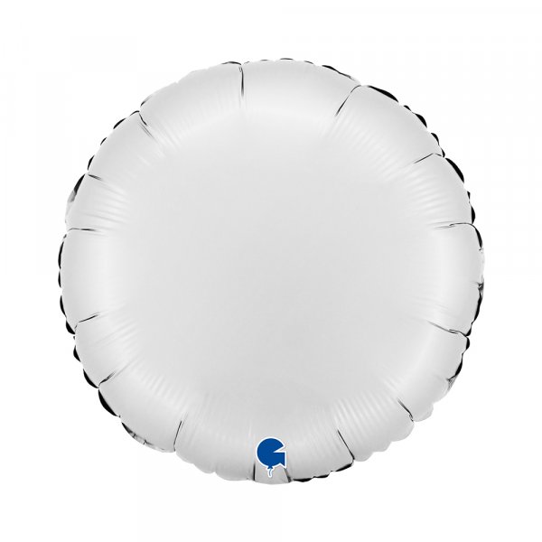 Folienballon Rund Satin White