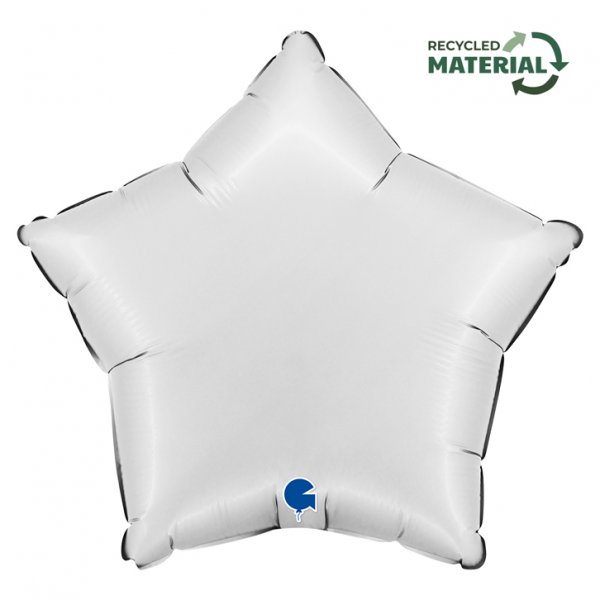Folienballon Stern Satin White