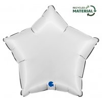 Folienballon Stern Satin White