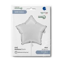 Folienballon Stern Satin White