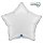 Folienballon Stern Satin White