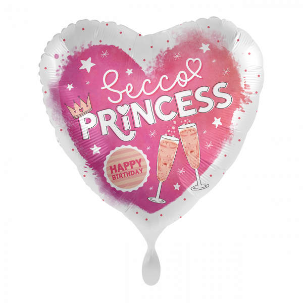 Folienballon - HBD - Secco Princess