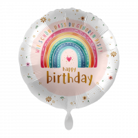 Folienballon - HBD - Dotty Rainbow