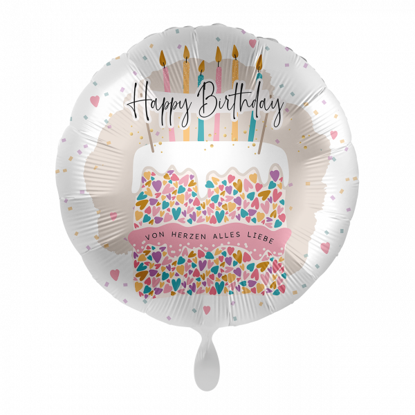 Folienballon - HBD - Colourful Cake