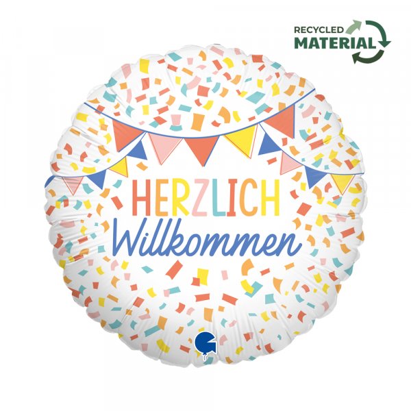 Folienballon Herzlich Willkommen