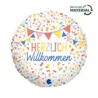 Folienballon Herzlich Willkommen