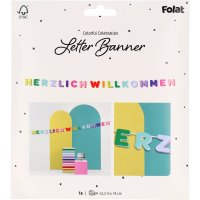 Bannergirlande - Stripetastic - Herzlichen Willkommen