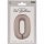 Folienballon Zahl 0 Moonlight Silver Satin Gloss