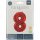 Folienballon Zahl 8 Rot Metallic Matte