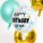Folienballon HBD Birthday Stars Blue / Gold
