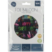Folienballon HBD Birthday Neon Tropical