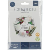 Folienballon HBD Birthday Kolibri