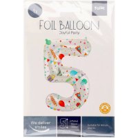 Folienballon Zahl 5 Joyful Party