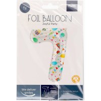 Folienballon Zahl 7 Joyful Party